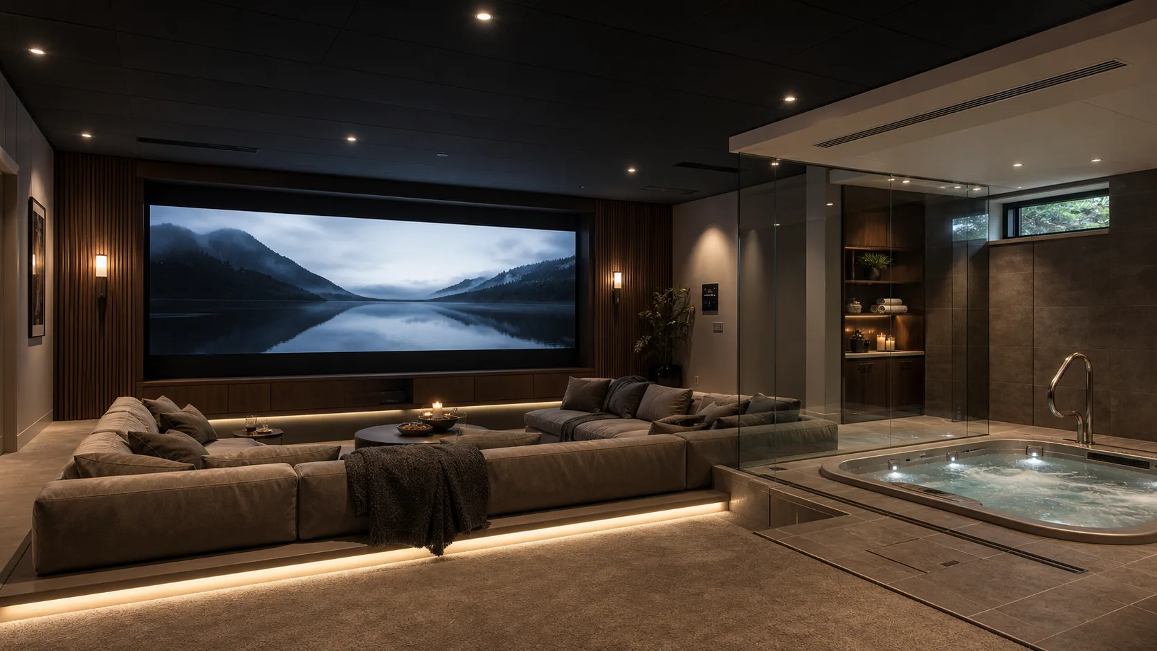 Immersive basement retreat — concept visualization