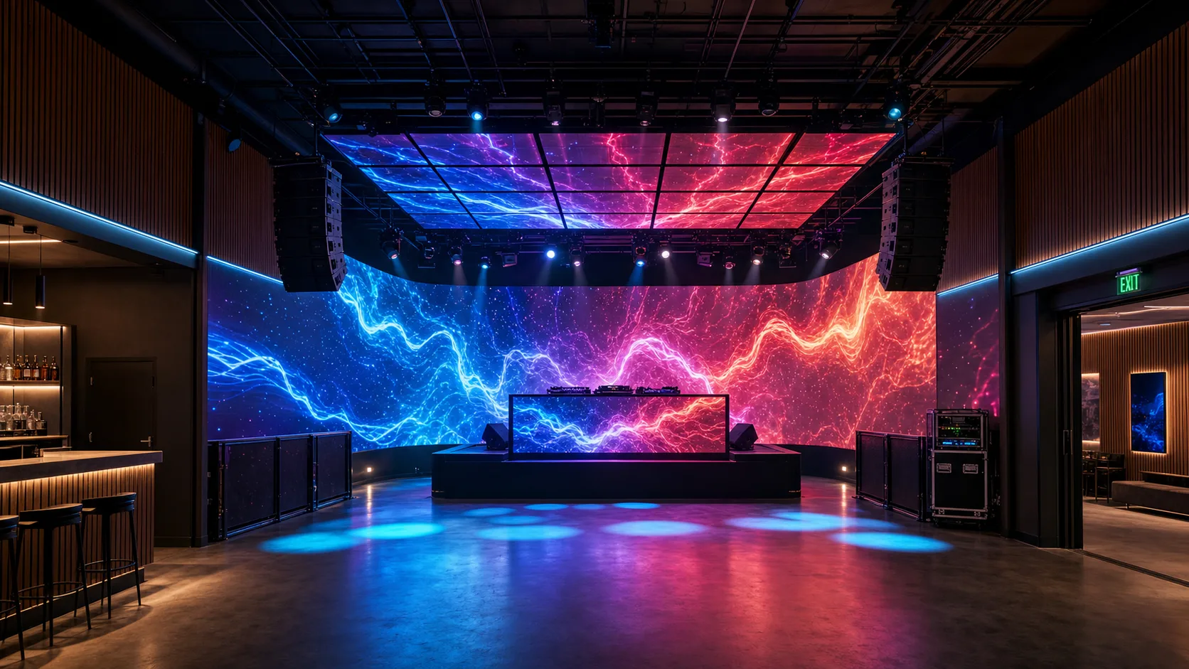 Immersive EDM nightclub — concept visualization