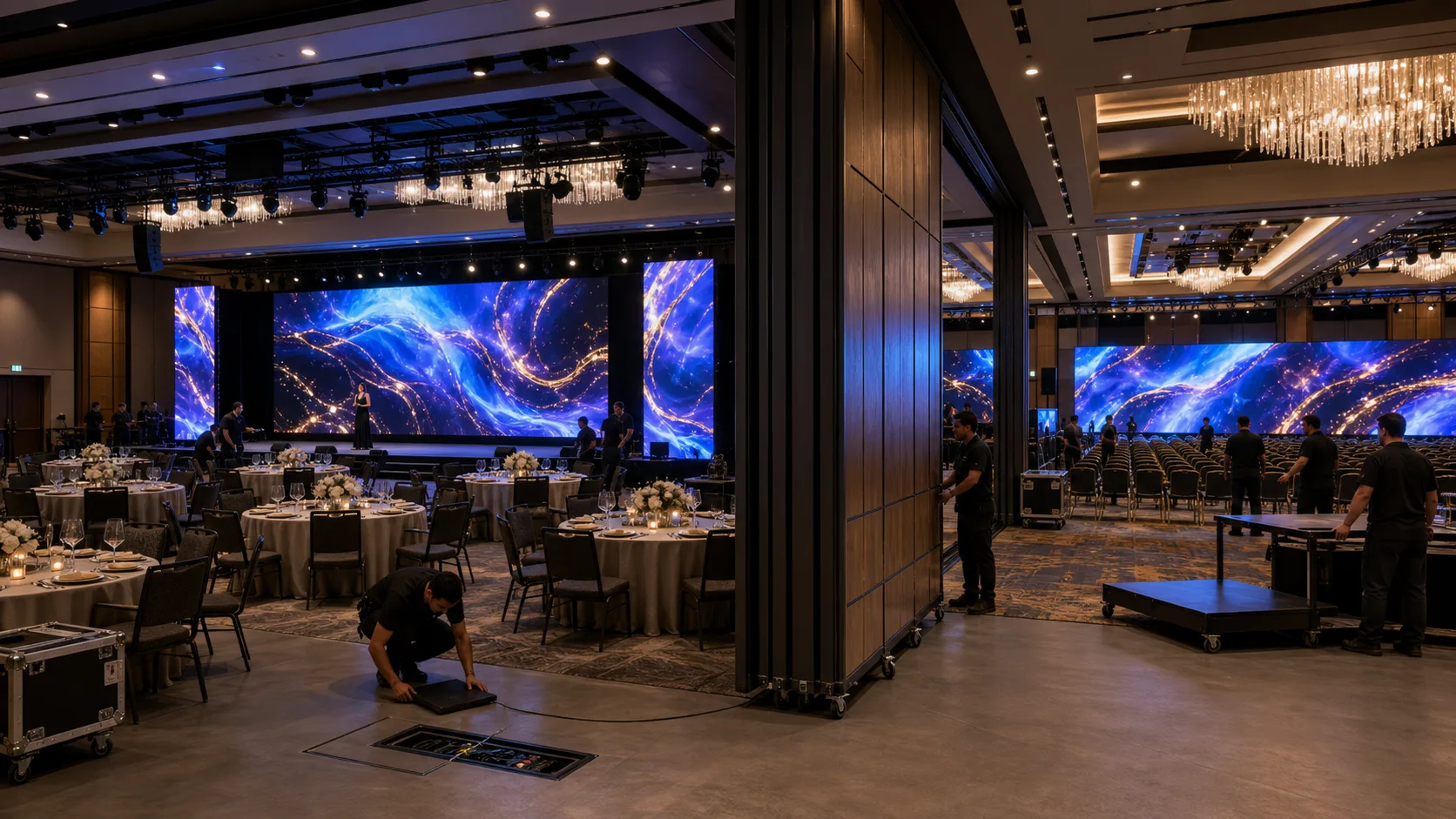 Divisible hotel ballroom — concept visualization