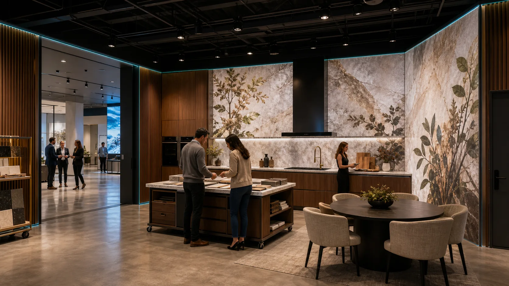 LED kitchen backsplash band — concept visualization