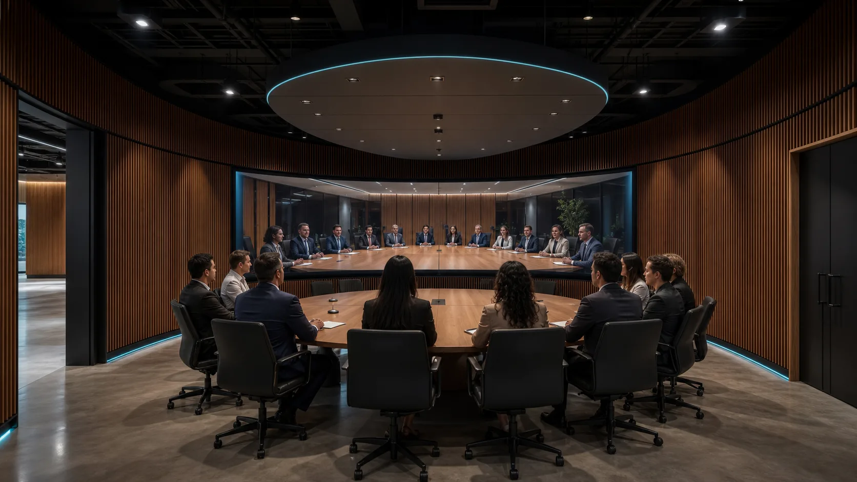 24-person spatial telepresence — concept visualization